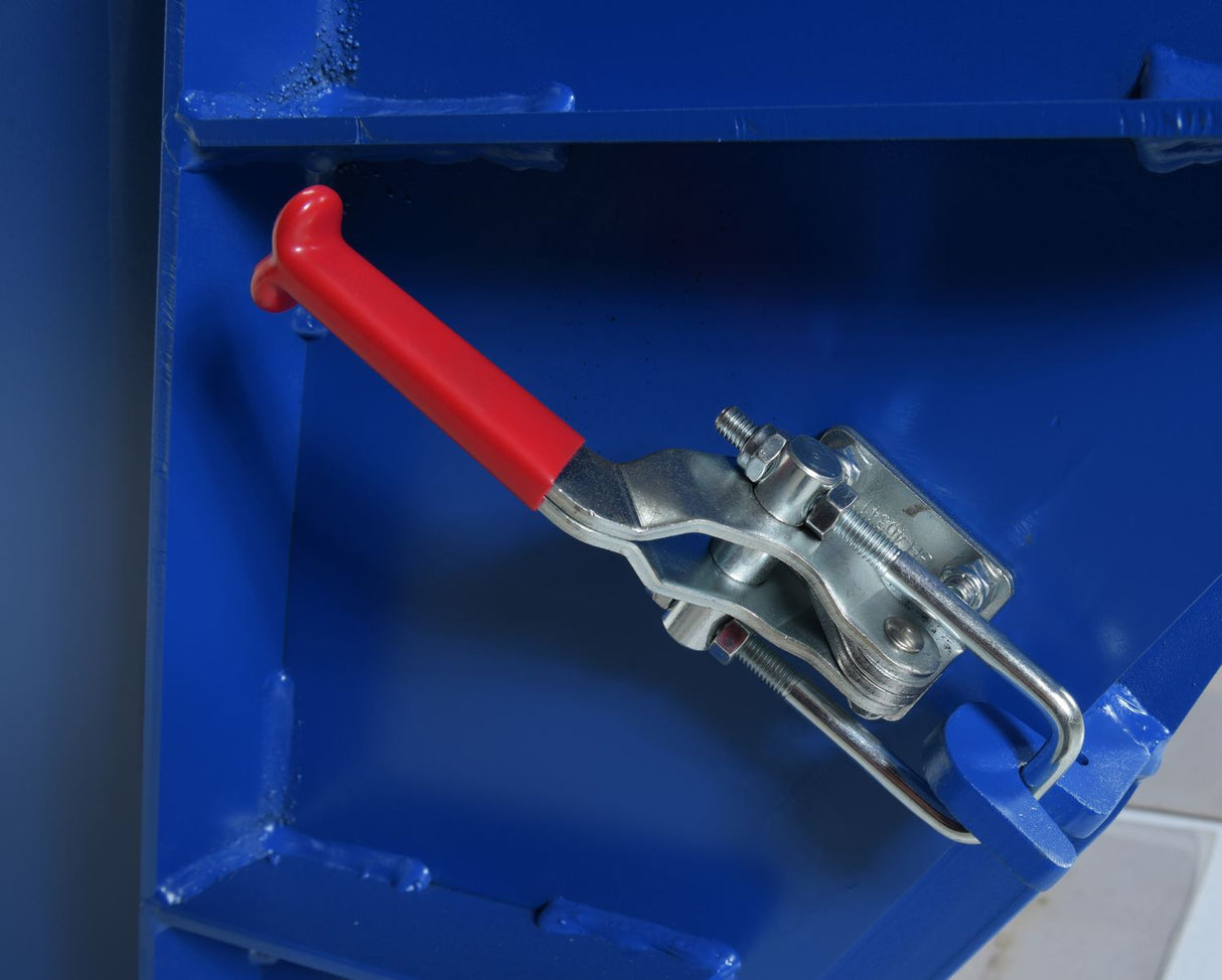 Vestil Self-Dumping Steel Hoppers with Fold Down Front