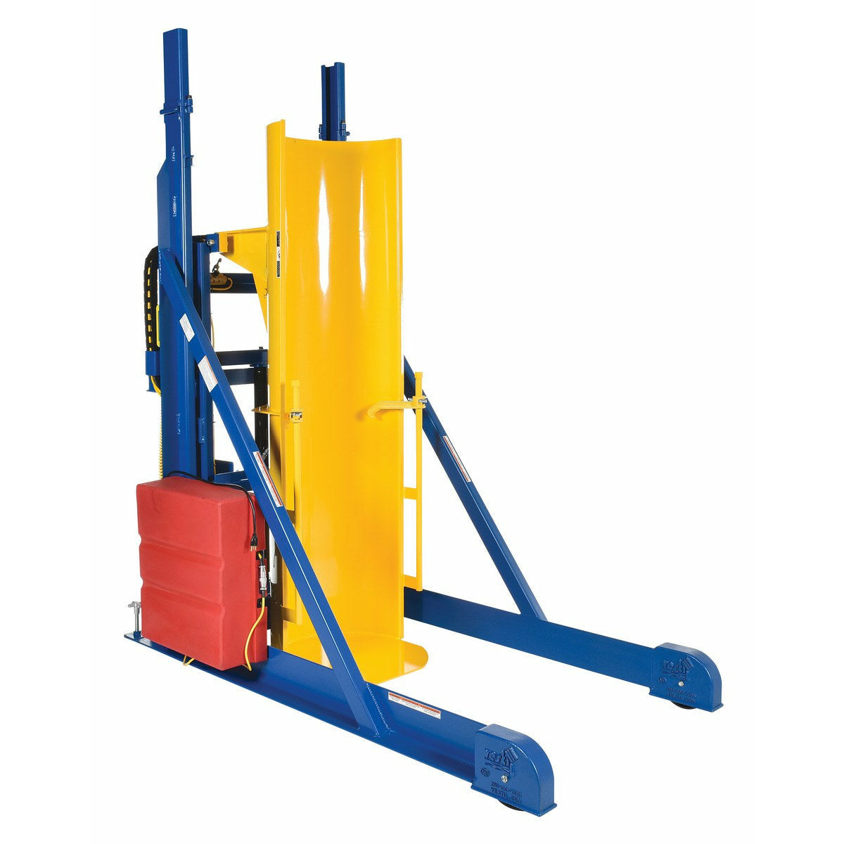Vestil Steel Portable Lift and Dump Hydraulic Drum Dumper 116 In. Dump Height 1,000 Lb. Capacity Blue/Yellow-HLD-116-10-P