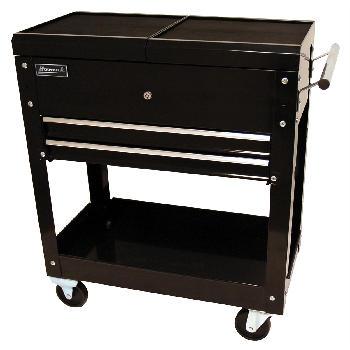Homak 27 in. Pro Series 2-Drawer Slide Top Service Cart