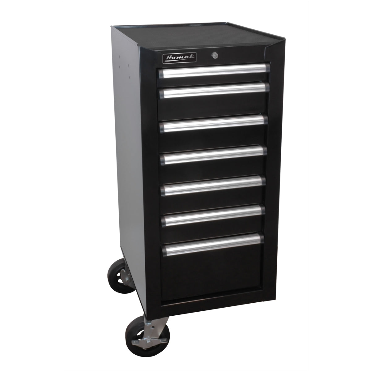 Homak 18IN H2Pro Series 7-Drawer Side Cabinet, Black