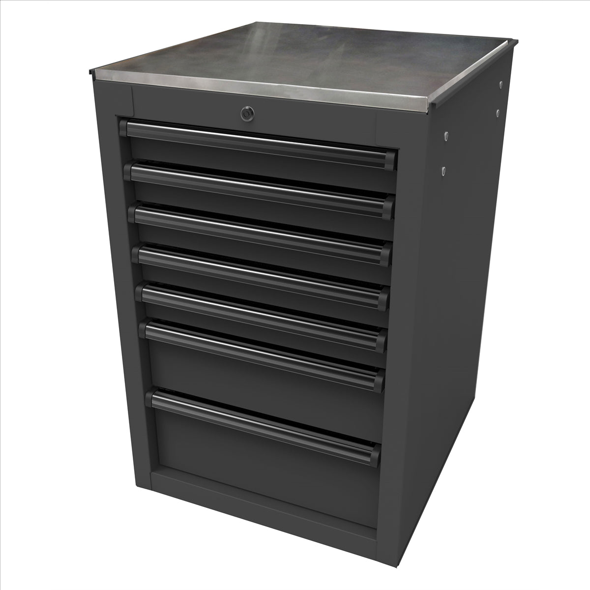 Homak RS PRO 22 in. 7-Drawer Side Cabinet, Black