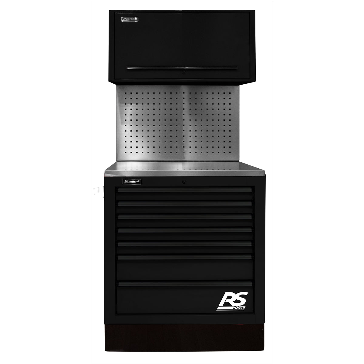 Homak CTS Set 36 in. with Toolboard Back Splash, Black