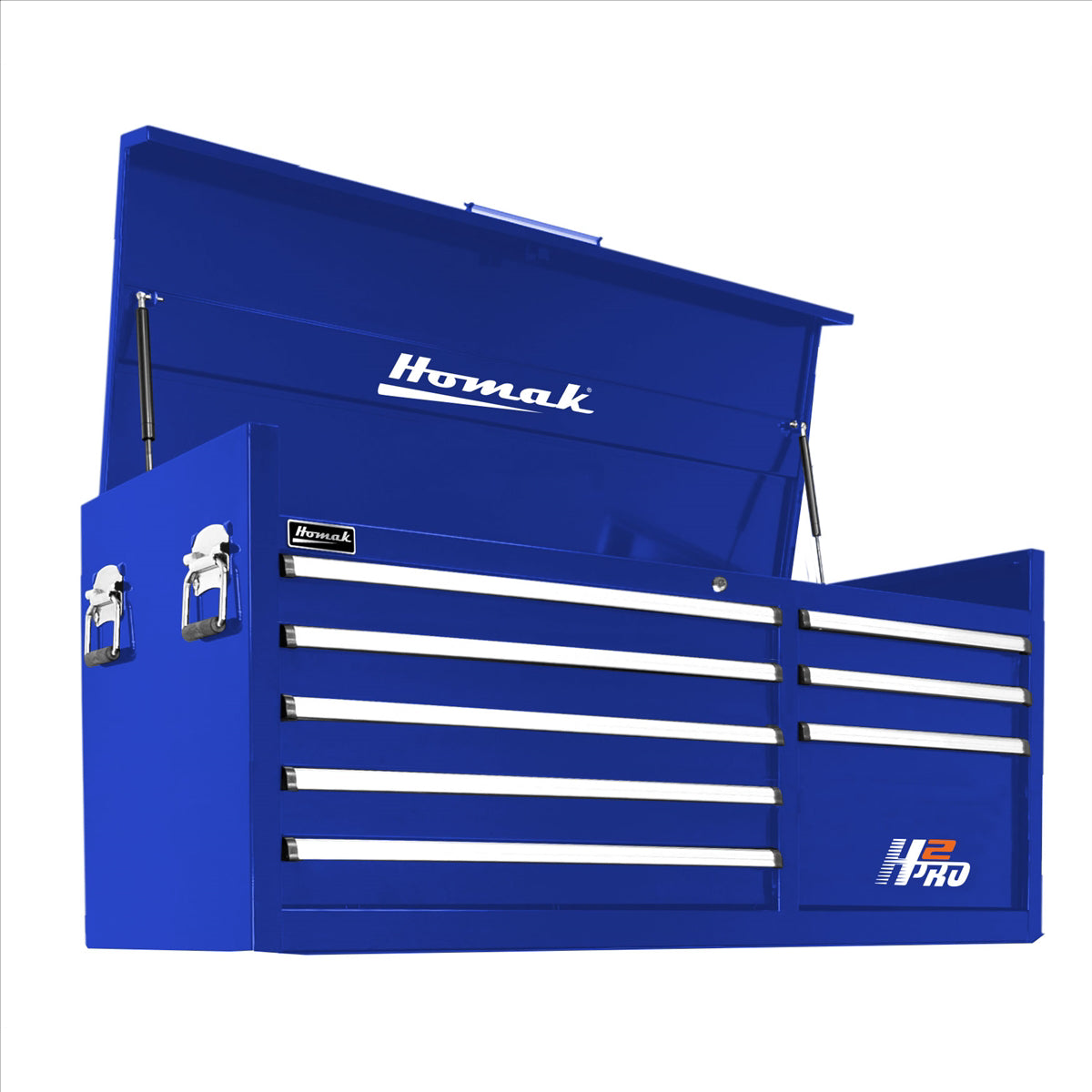 Homak 56 in. H2Pro Series 8 Drawer Top Chest, Blue