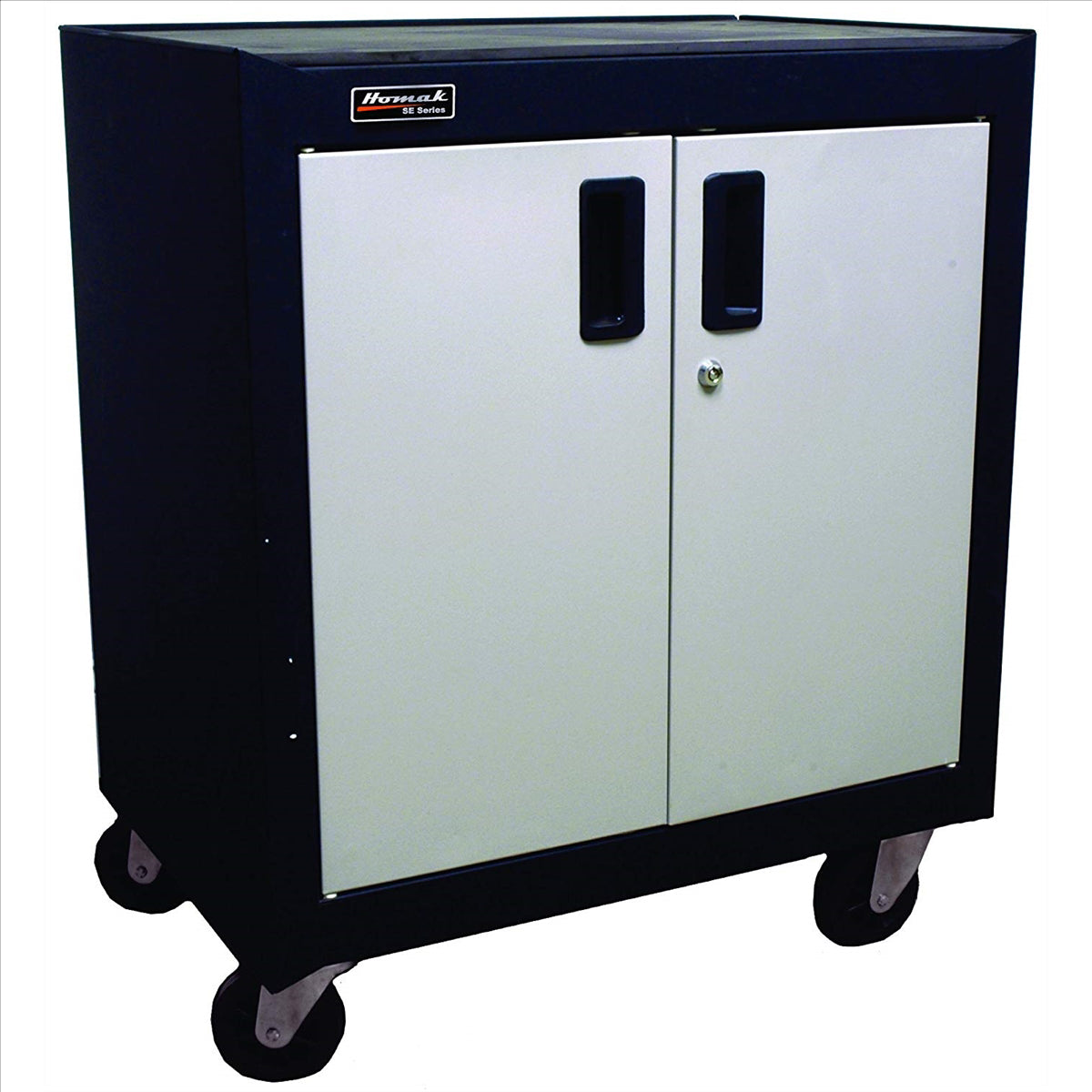 Homak 2 DOOR MOBILE CABINET W/ GLIDI