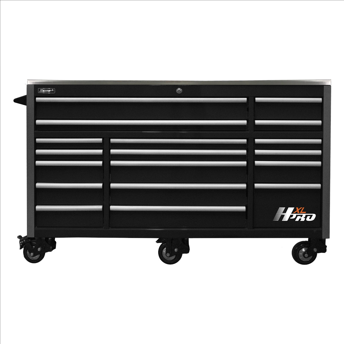 Homak 72 in. HXL 17-Drawer Roller Cabinet - Black