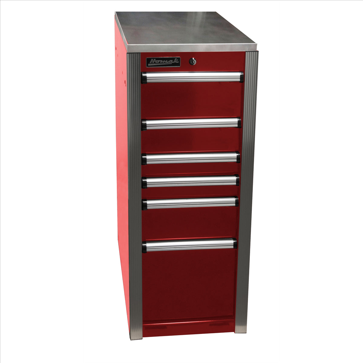 Homak HXL 6-Drawer Side Cabinet - Red