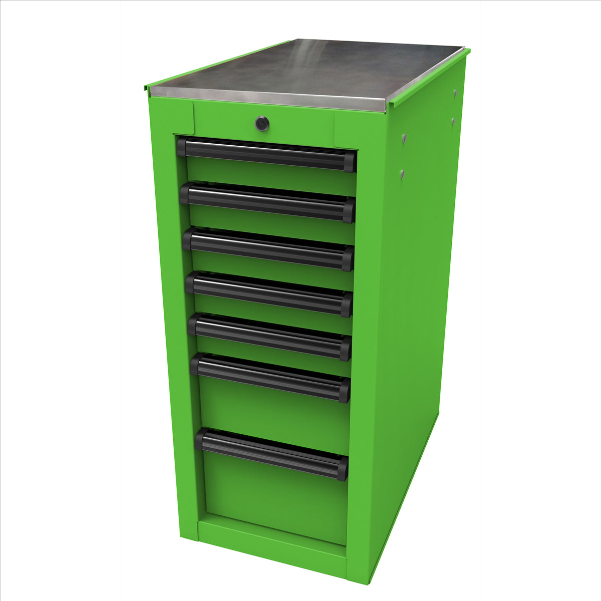 Homak RS PRO 14-1/2 in. 7-Drawer Side Cabinet, Lime Green
