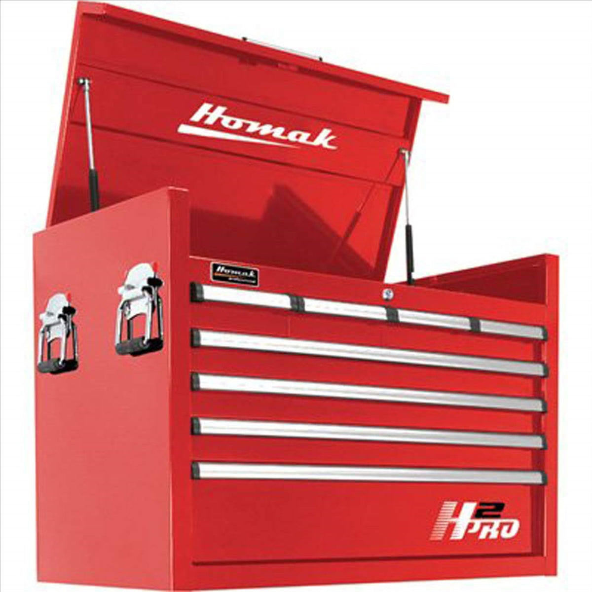 Homak H2PRO Series 36" 8-Drawer Top Chest, Red