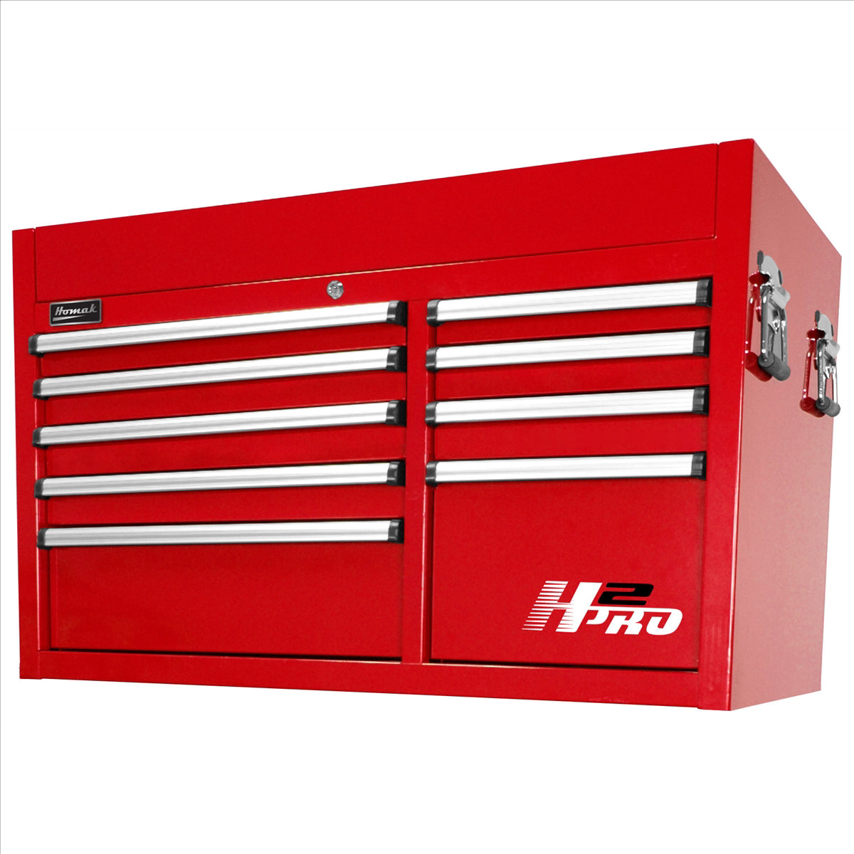 Homak 41 in. H2Pro 8 Drawer Top Chest - Red