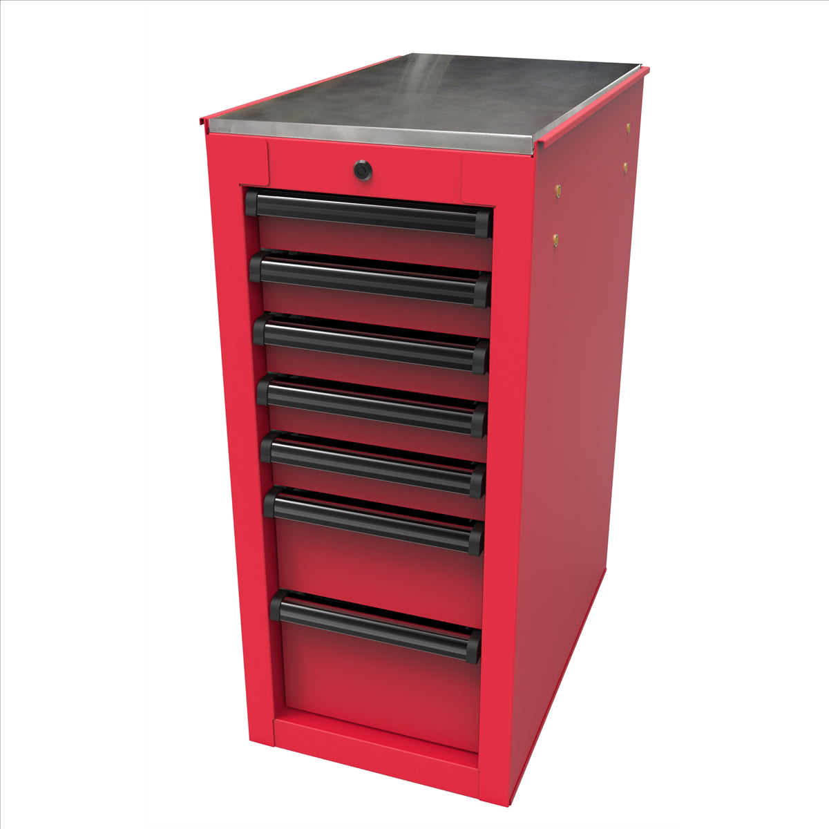 Homak RS PRO 14-1/2 in. 7-Drawer Side Cabinet, Red