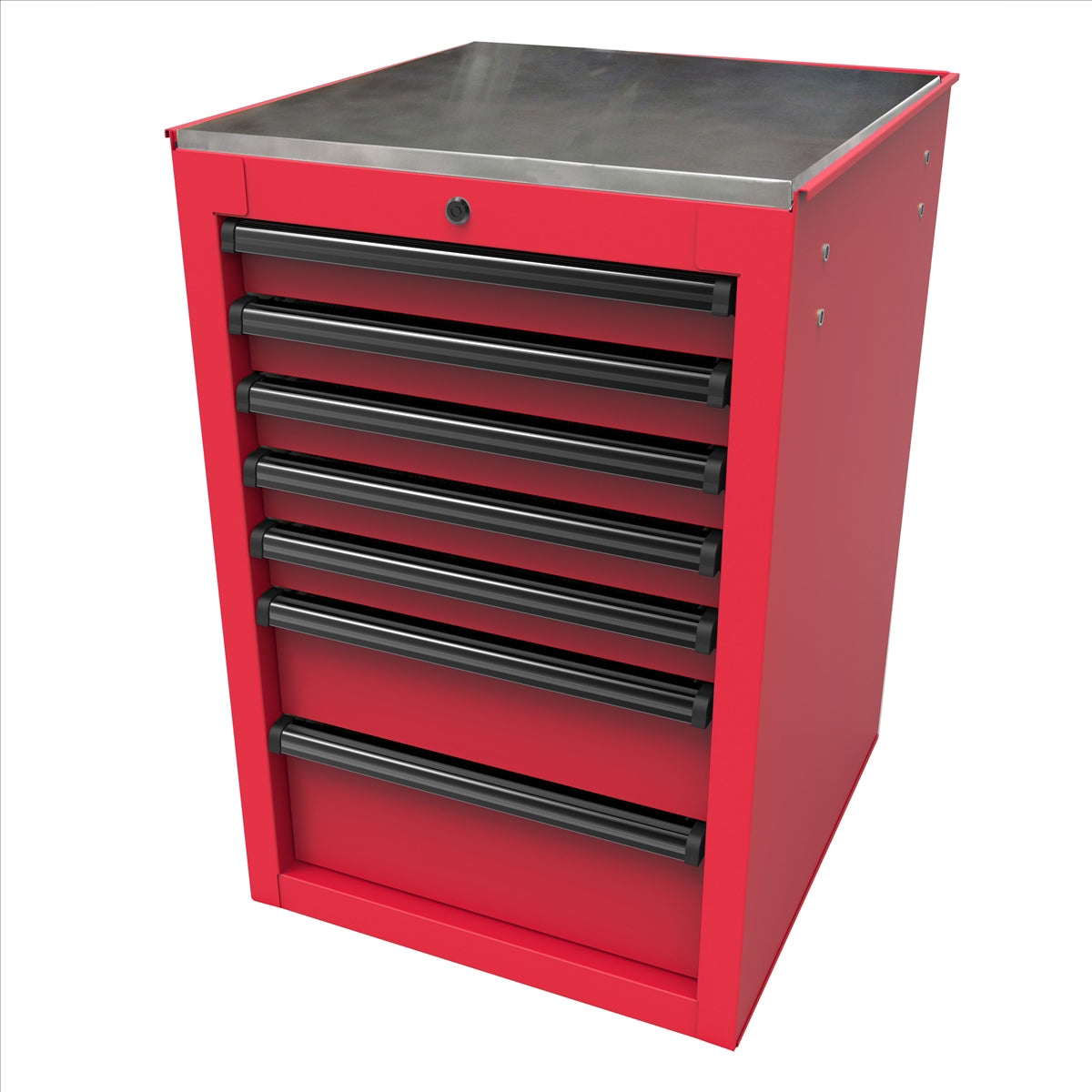 Homak RS PRO 22 in. 7-Drawer Side Cabinet, Red