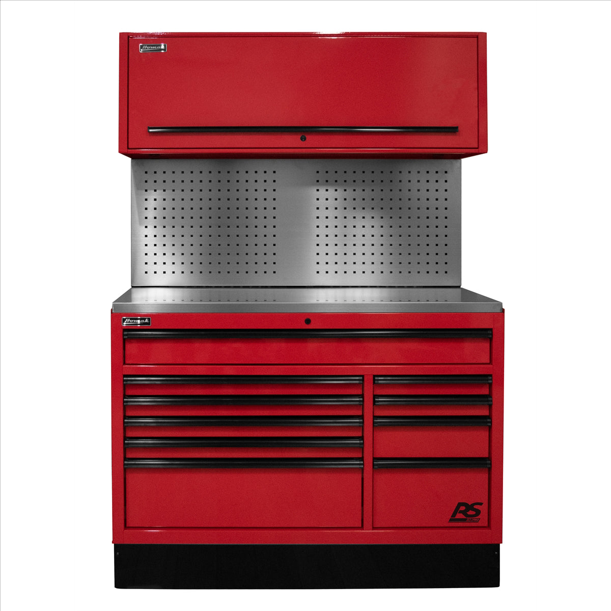 Homak 54 in. CTS Centralized Tool Storage with Toolboard Back Splash Set, Red