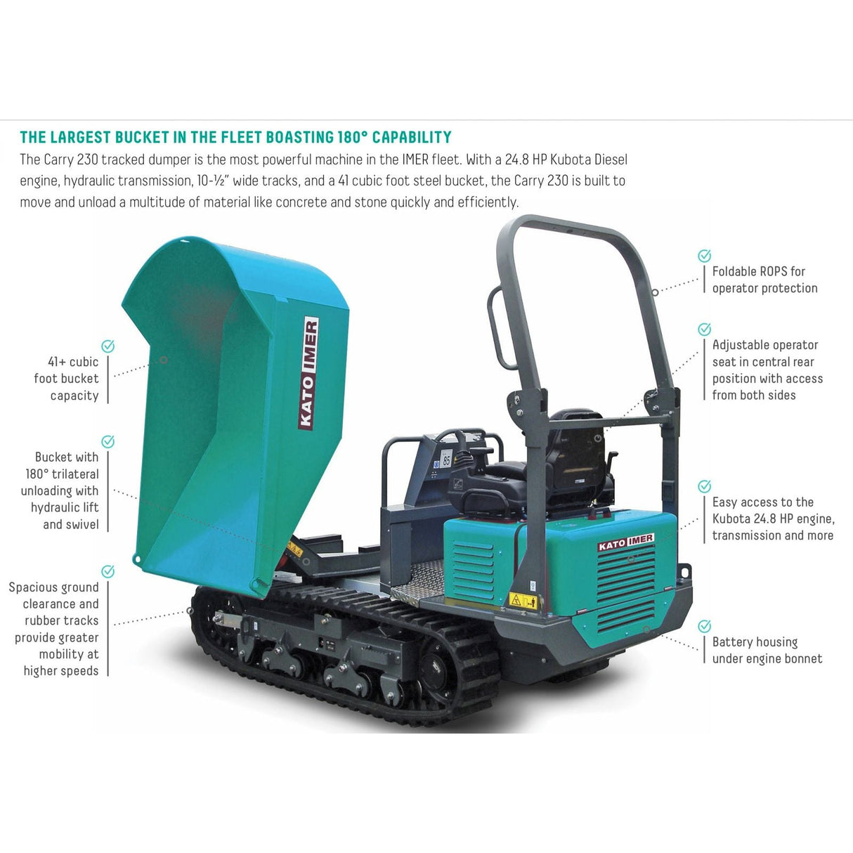 IMER Swivelling Bucket and Self-loading Shovel | Tracker 4150 5230002