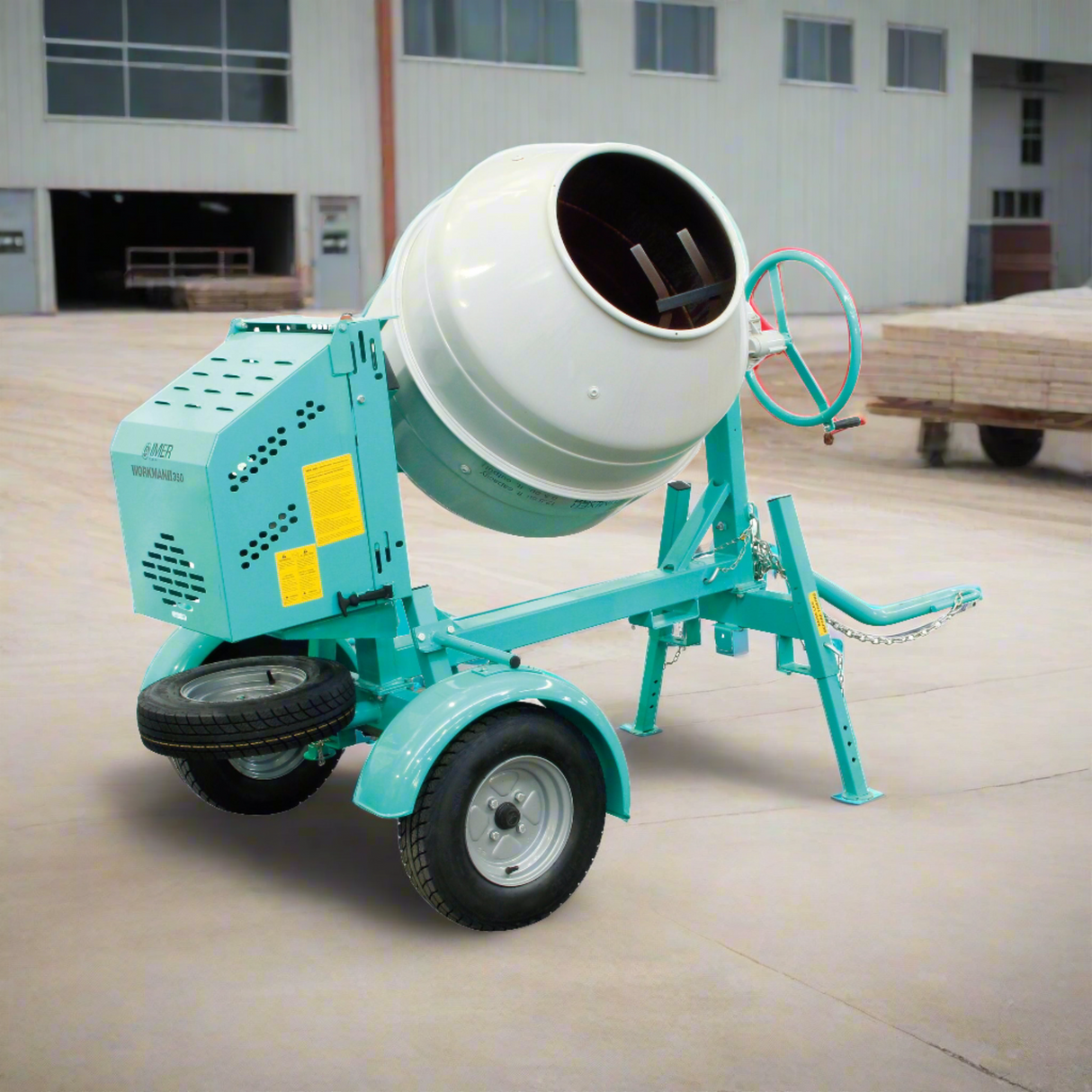IMER Towable Multi-Mixer | 1.5 HP | Steel Drum | Workman II 350 - 1105862
