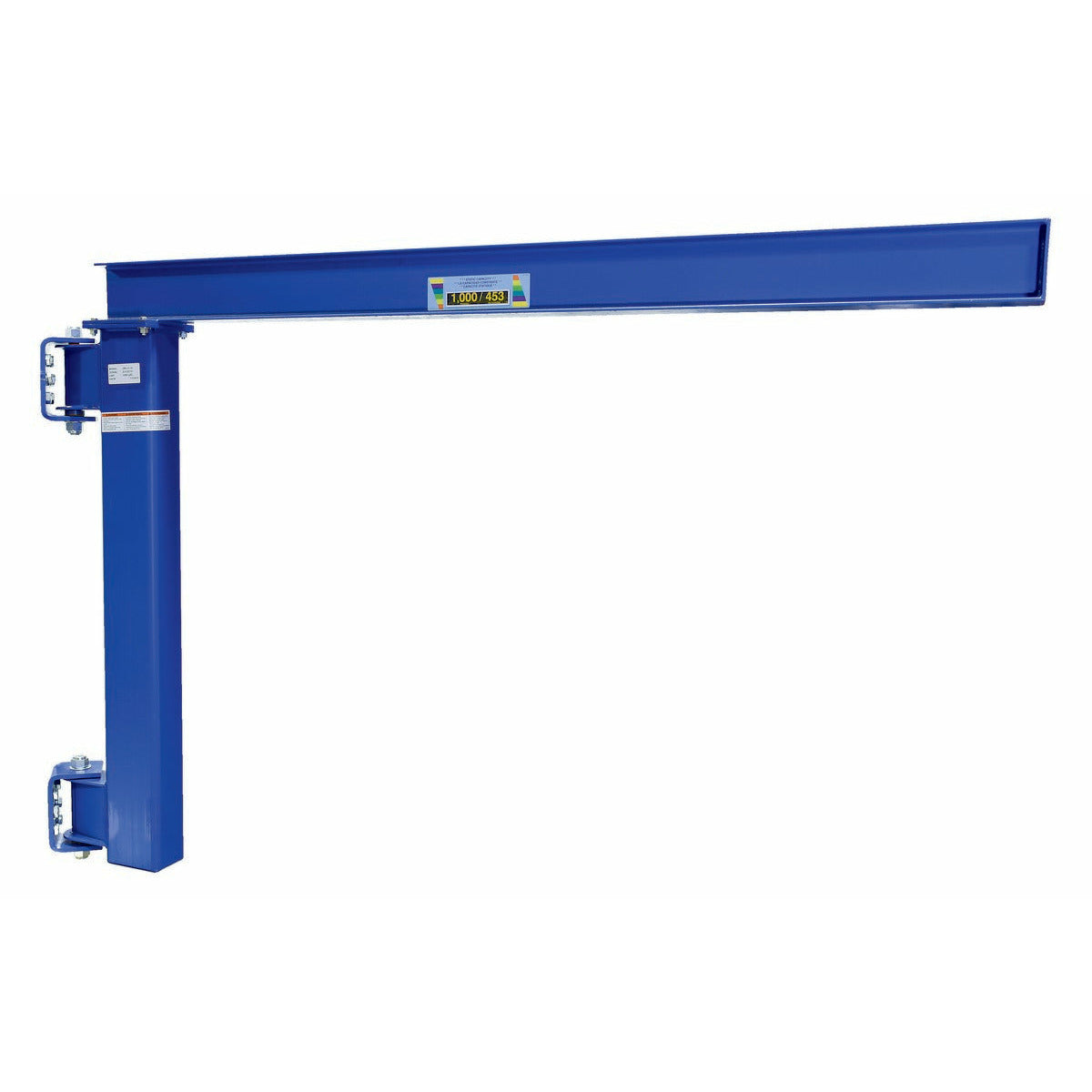 Vestil Steel Low Clearance Tie Rod Jib 80 In. I-Beam 1000 Lb. Capacity Blue-JIB-LC-10