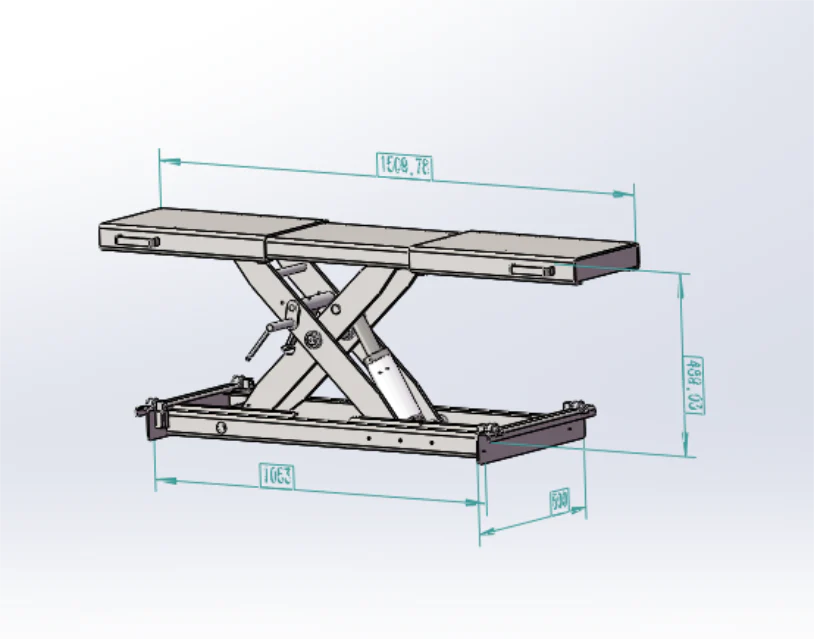 A side view technical drawing of the Katool KT-RJ50 Rolling Jack, showing the 1509.76mm length and 450mm height measurement.