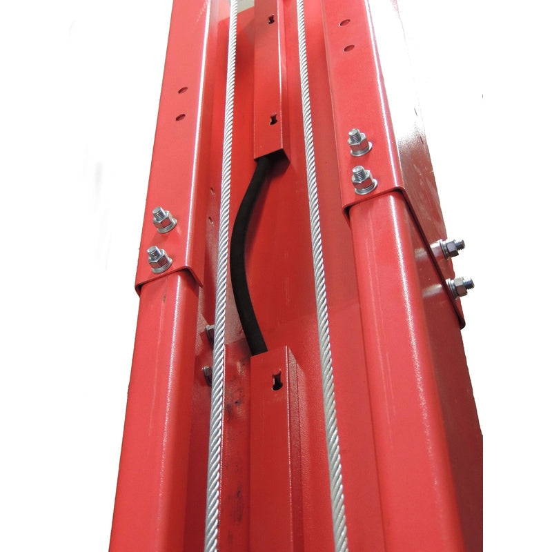 Launch Tech USA TLT240SC 9,000 lb Two Post Clear Floor - Asymmetric - RED TLT240SC-R