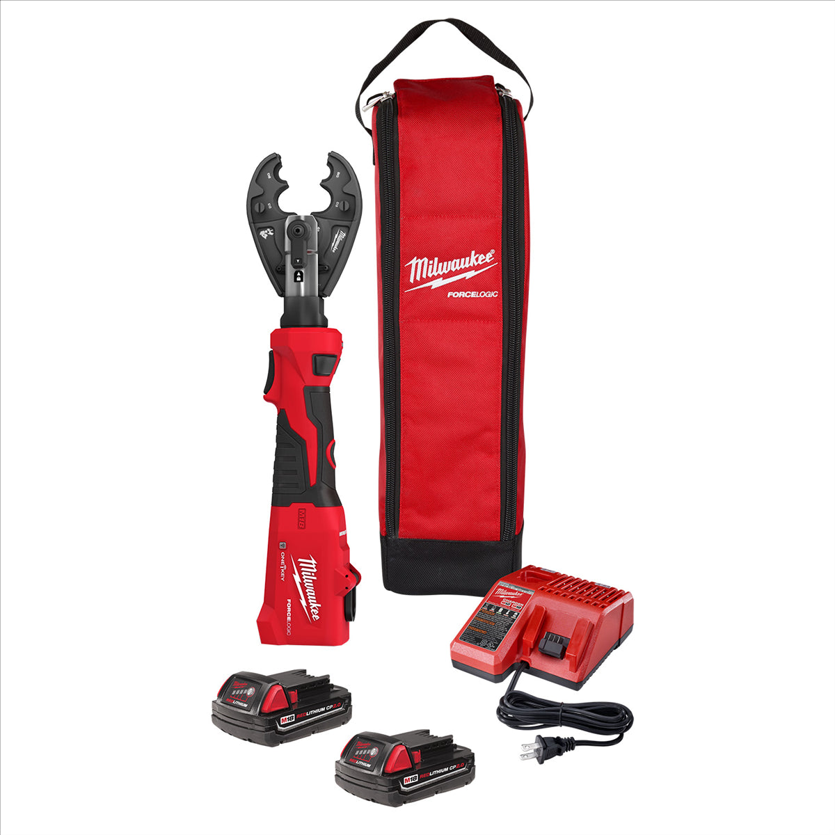 Milwaukee Tool M18 FORCE LOGIC 6T Linear Utility Crimper Kit w/ BG-D3 Jaw