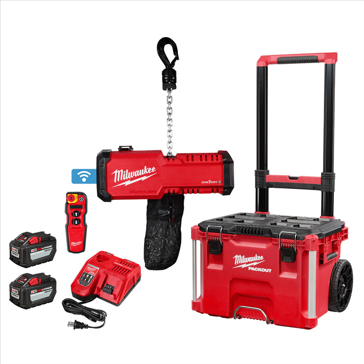 Milwaukee Tool M18 Compact 1-Ton Chain Hoist w/ ONE-KEY