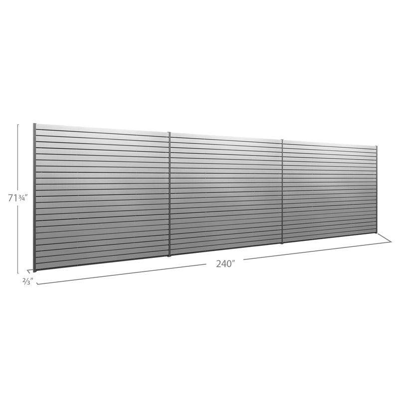 NewAge PVC Slatwall 120 SQ. FT. with 40-Piece Accessory Kit