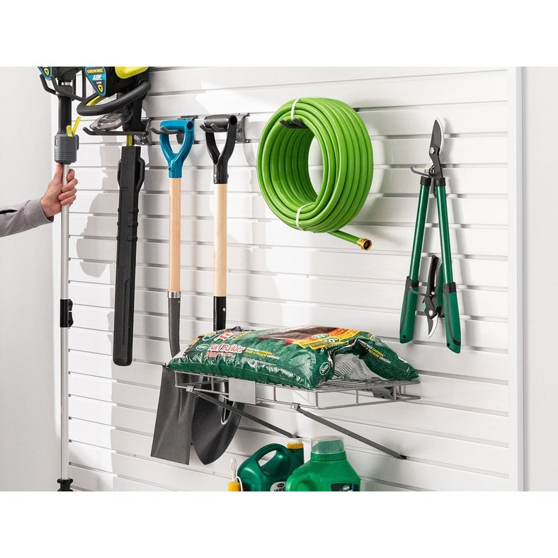 NewAge PVC Slatwall 120 SQ. FT. with 40-Piece Accessory Kit