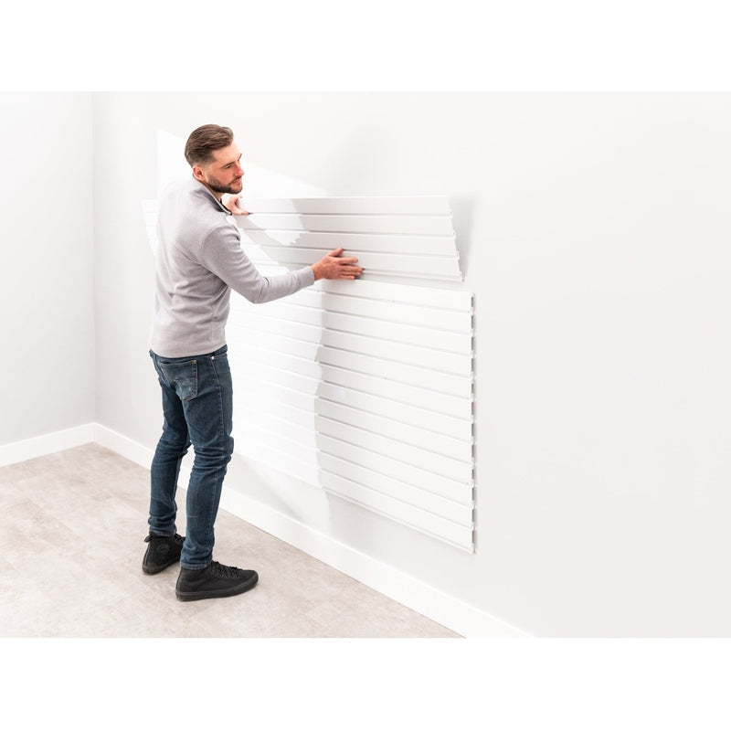 NewAge PVC Slatwall 120 SQ. FT. with 40-Piece Accessory Kit