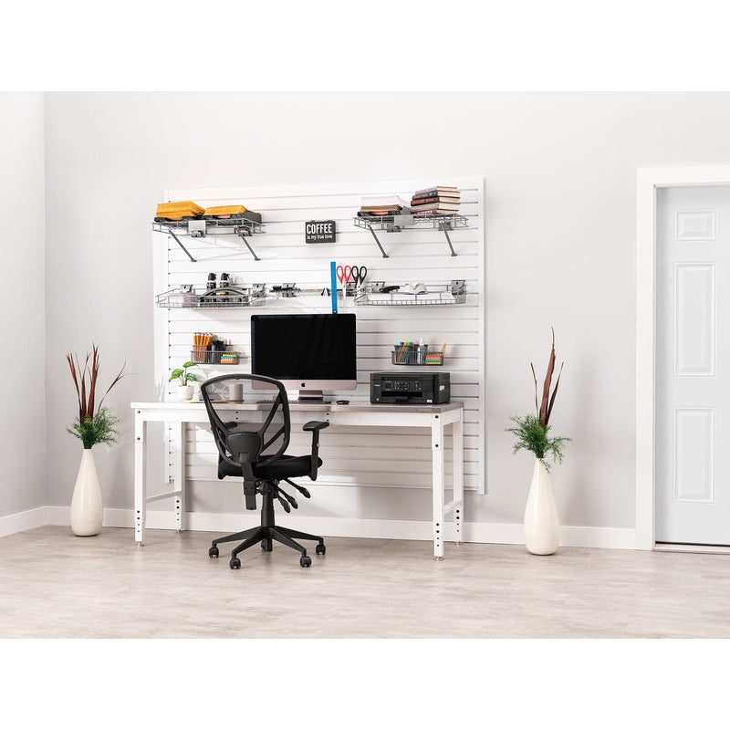 NewAge PVC Slatwall 120 SQ. FT. with 40-Piece Accessory Kit