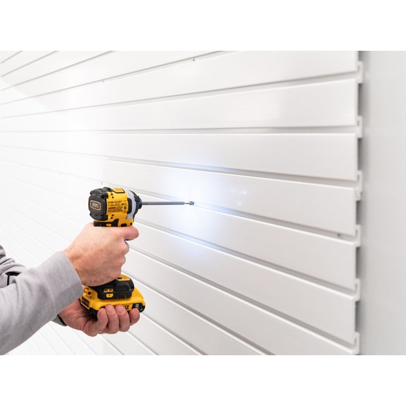 NewAge PVC Slatwall 120 SQ. FT. with 40-Piece Accessory Kit