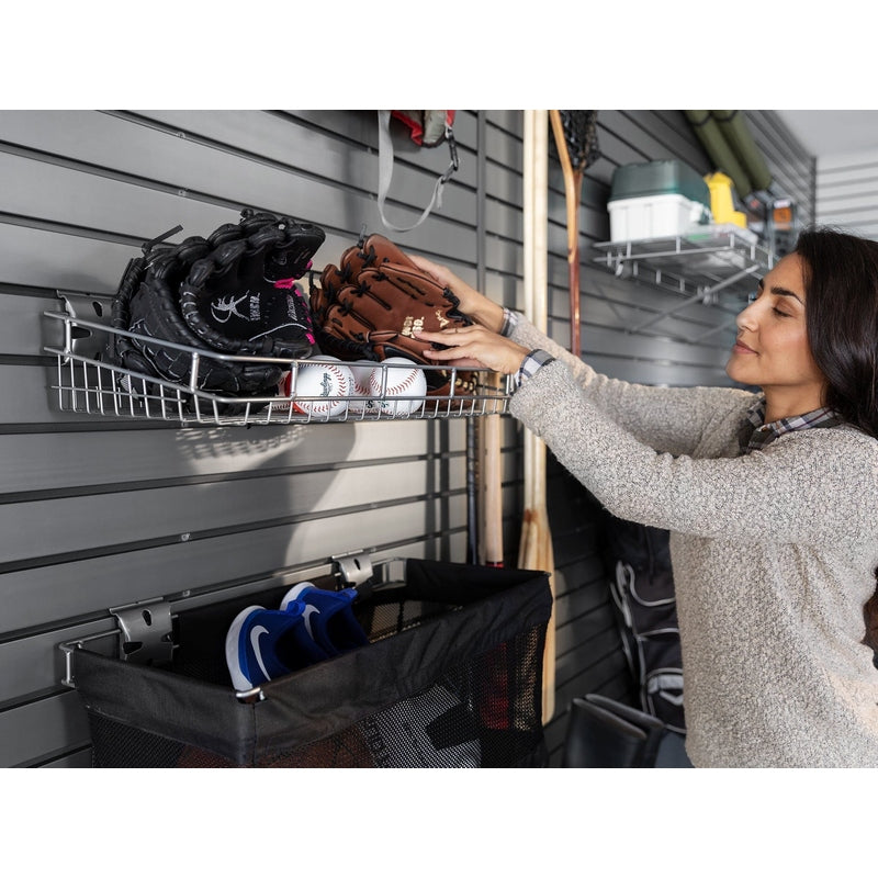 NewAge PVC Slatwall 120 SQ. FT. with 40-Piece Accessory Kit