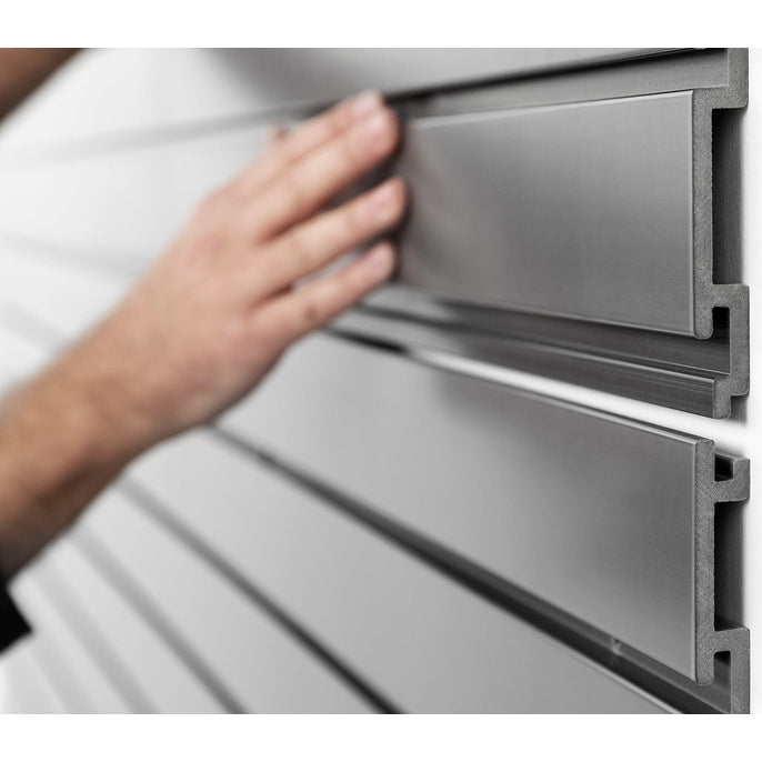 NewAge PVC Slatwall 120 SQ. FT. with 40-Piece Accessory Kit