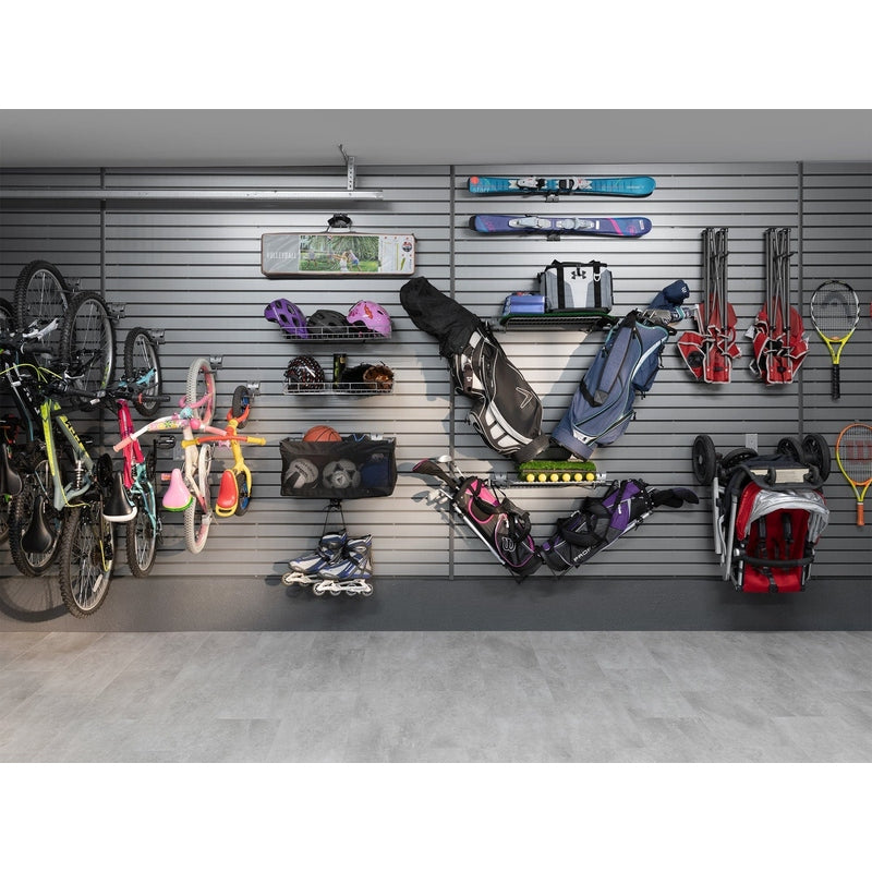 NewAge PVC Slatwall 40 SQ. FT. with 40-Piece Accessory Kit