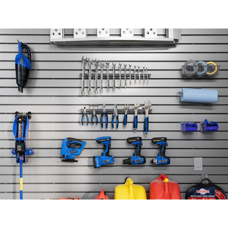 NewAge PVC Slatwall 40 SQ. FT. with 40-Piece Accessory Kit