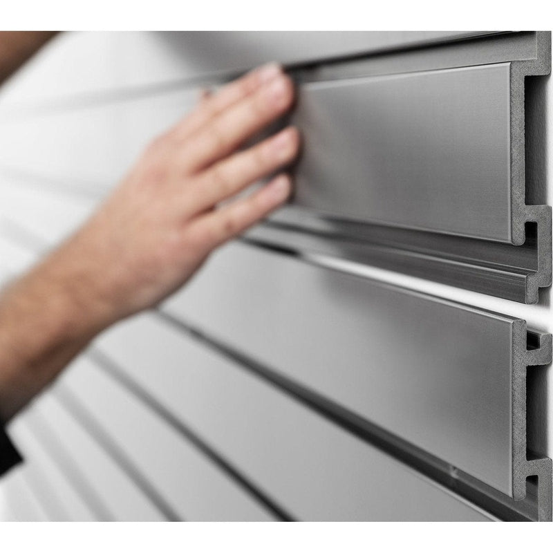 NewAge PVC Slatwall 80 SQ. FT. with 40-Piece Accessory Kit