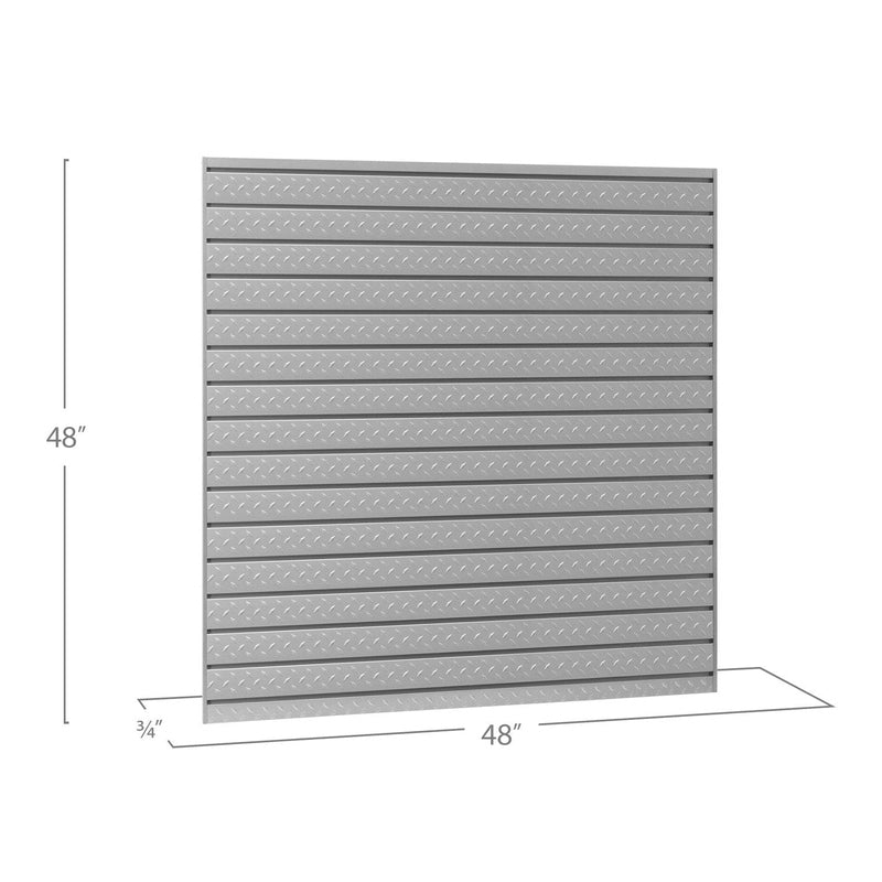 NewAge Pro Series Steel Slatwall 16 sq. ft. with 40-Piece Accessory Kit