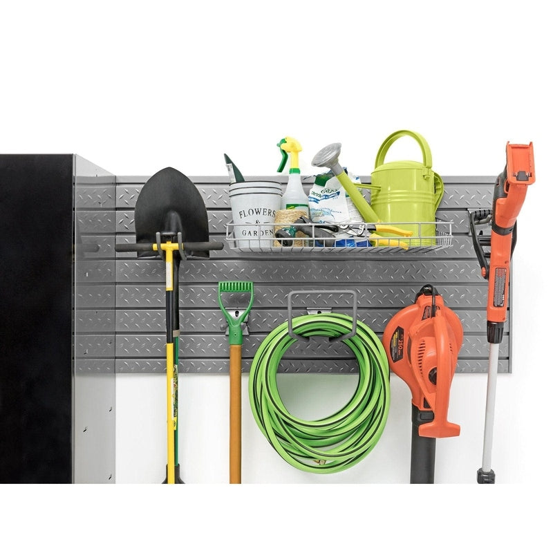 NewAge Pro Series Steel Slatwall 16 sq. ft. with 40-Piece Accessory Kit