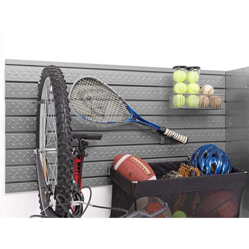 NewAge Pro Series Steel Slatwall 16 sq. ft. with 40-Piece Accessory Kit