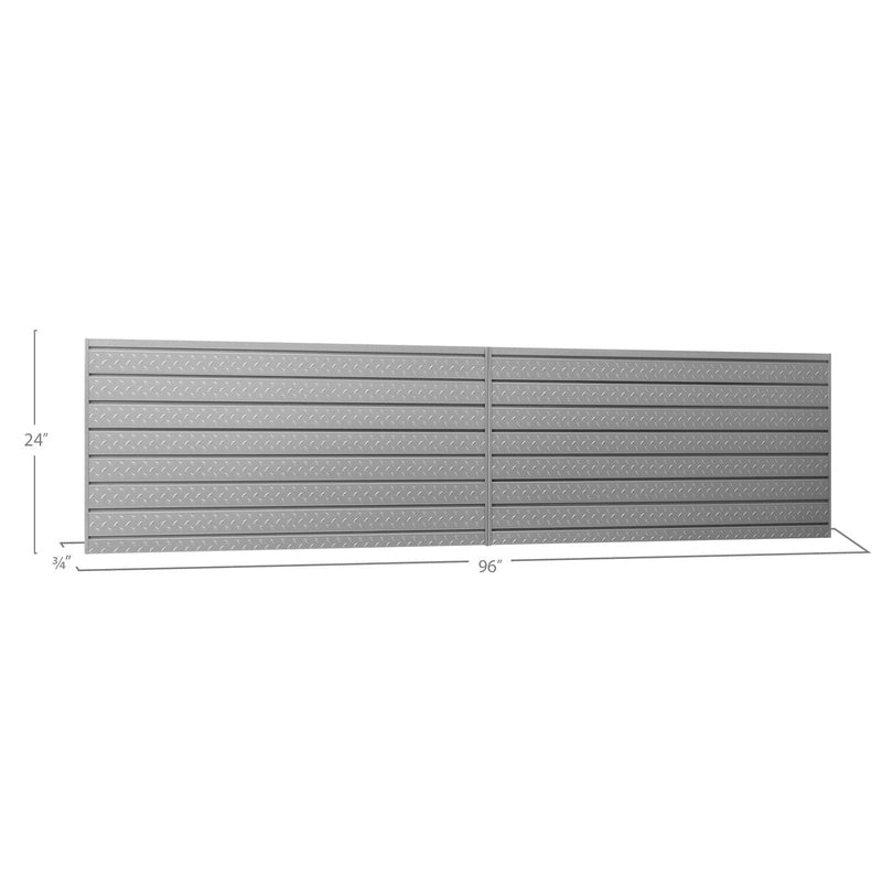 NewAge Pro Series Steel Slatwall 16 sq. ft. with 40-Piece Accessory Kit