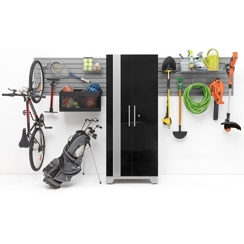 NewAge Pro Series Steel Slatwall 16 sq. ft. with 40-Piece Accessory Kit