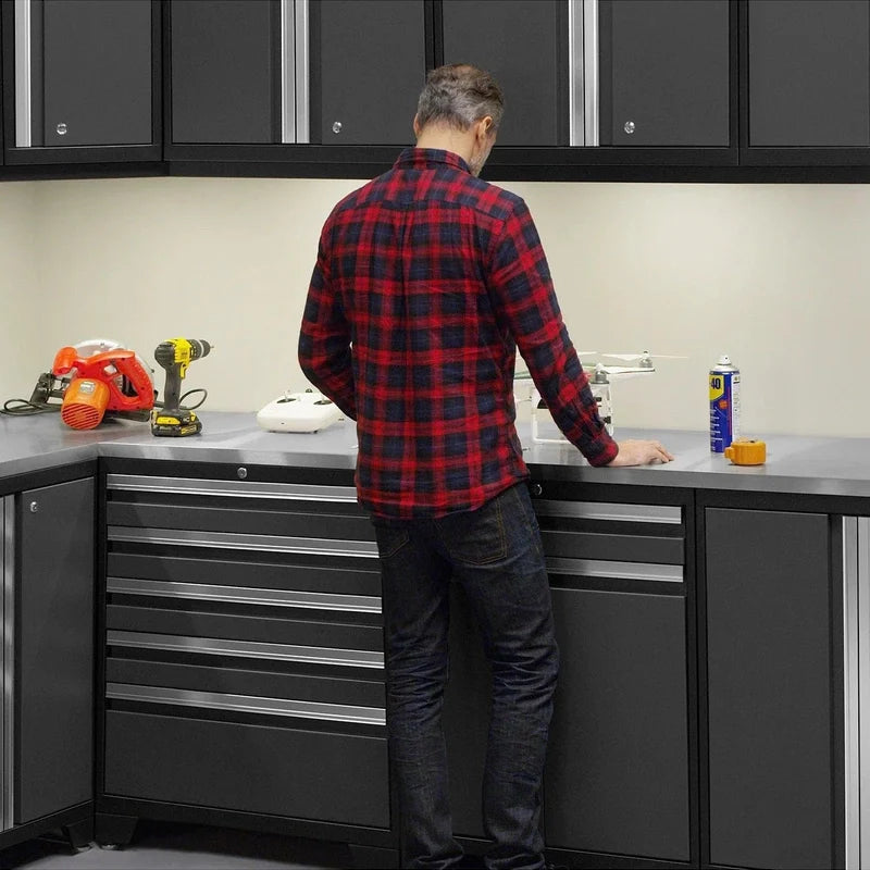 NewAge Pro 3.0 Series 10-Piece Garage Cabinet Set With 3X Multi-Use Lockers