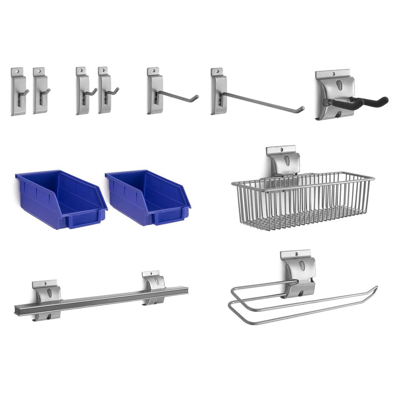 NewAge Steel Slatwall 12-Piece Accessory Kit