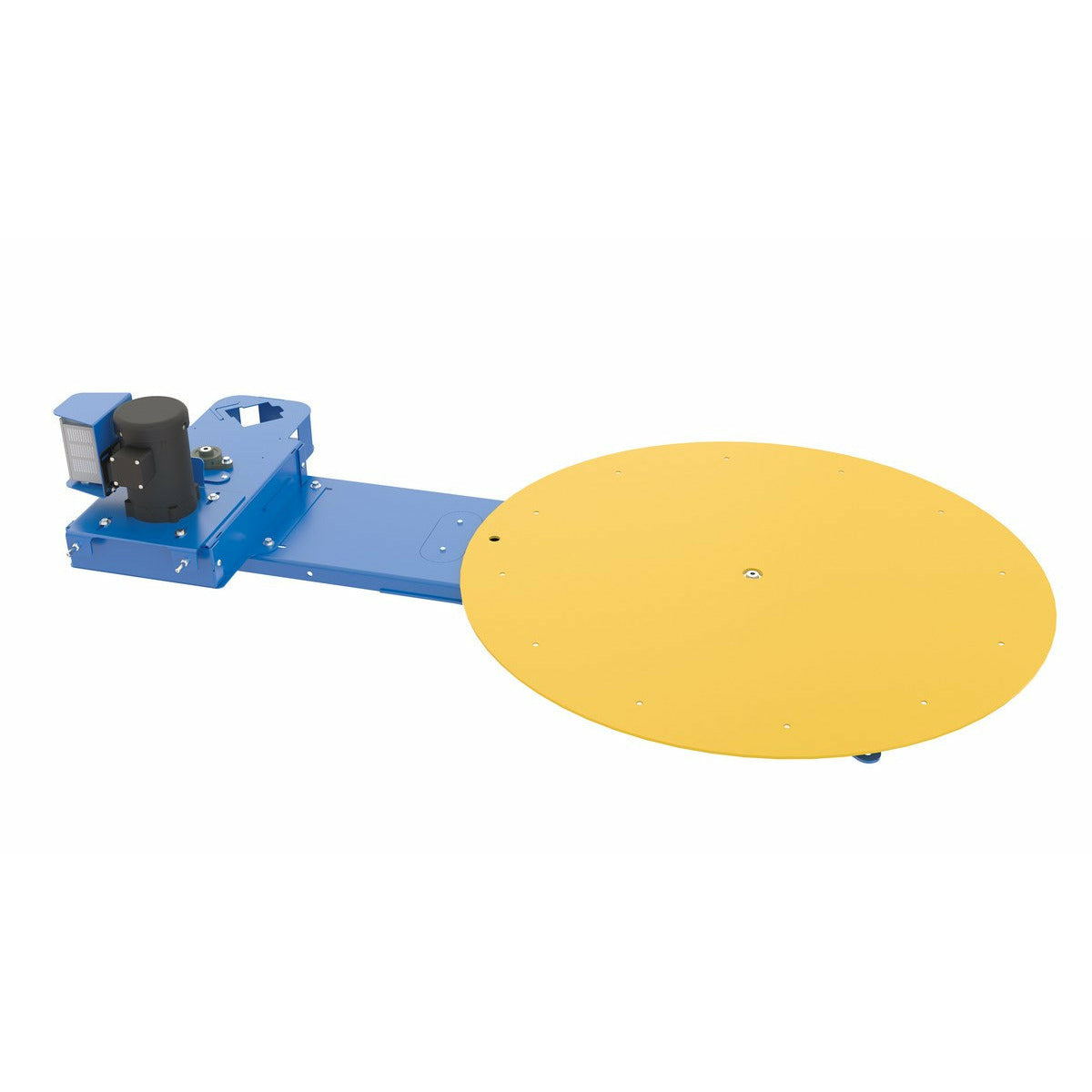 Vestil Steel Low Profile Powered Carousel 50 In. Table Diameter 4000 Lb. Capacity Blue/Yellow-POW-CAR-50