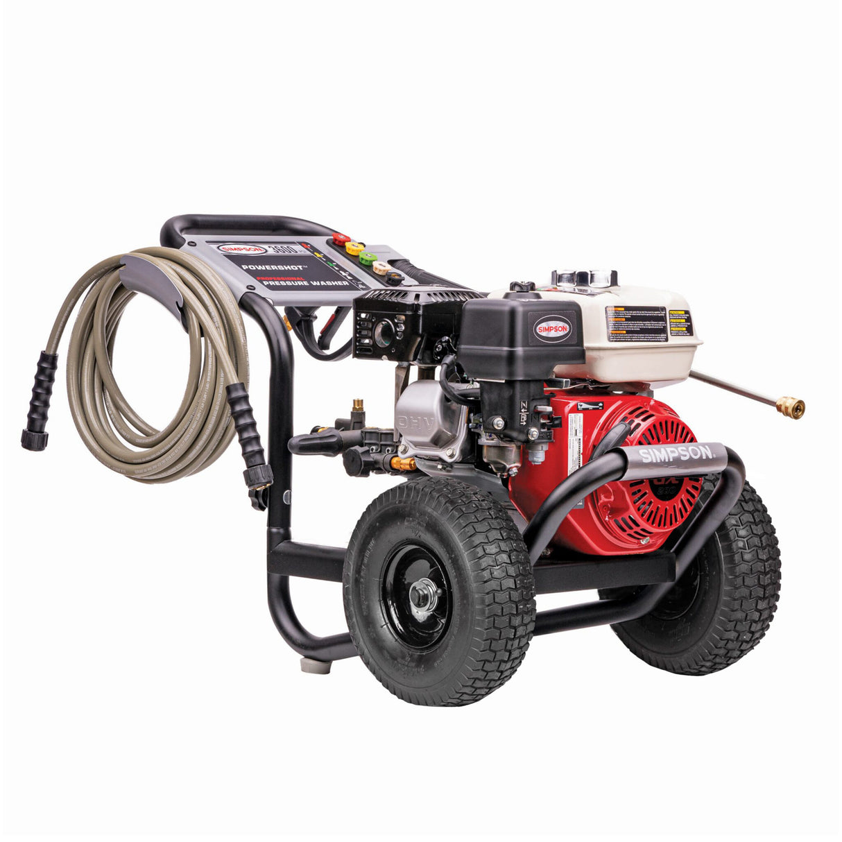 Simpson 3600 PSI at 2.5 GPM HONDA® GX200 with AAA® Triplex Pump Cold Water Professional Gas Pressure Washer with HONDA® GX200 engine PS61368(-S)
