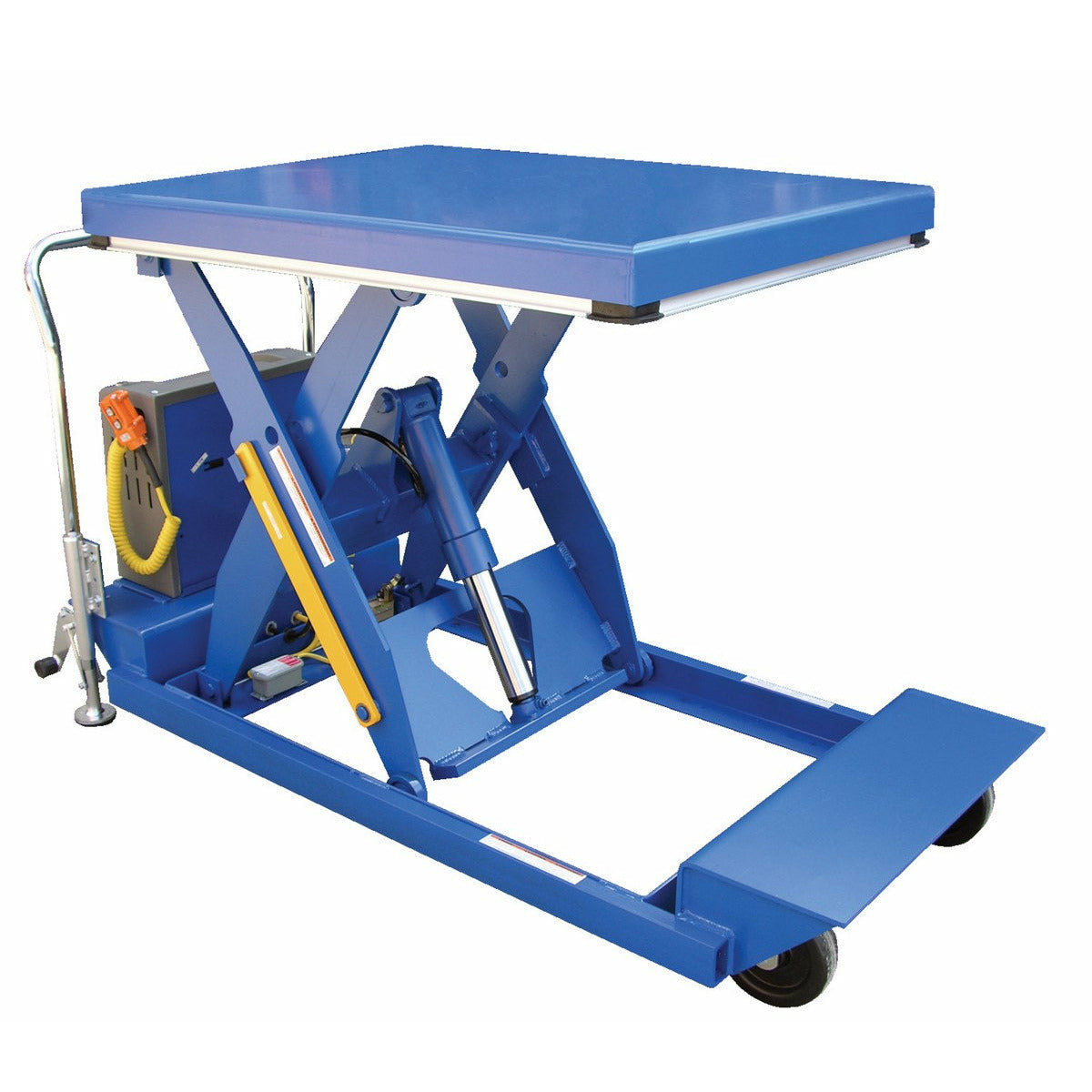 Vestil Steel Heavy Duty Portable Scissor Lift Table 24 In. x 64 In. 3000 Lb. Capacity Blue-PST-2464-3-58