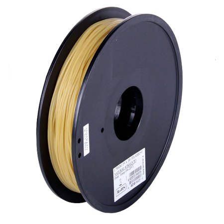 A front-angled view of a CreatBot PVA 3D printer filament spool, highlighting the coiled filament and the black spool design.