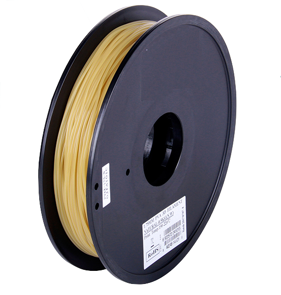 CreatBot PVA 3D printer filament spool in a natural, translucent color, showing the side of the spool and the product label.