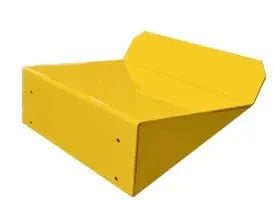 AMGO PX002 Optional Platform Extension Kit, a standalone yellow metal extension with a raised, textured surface and beveled edges, shown on a white background.