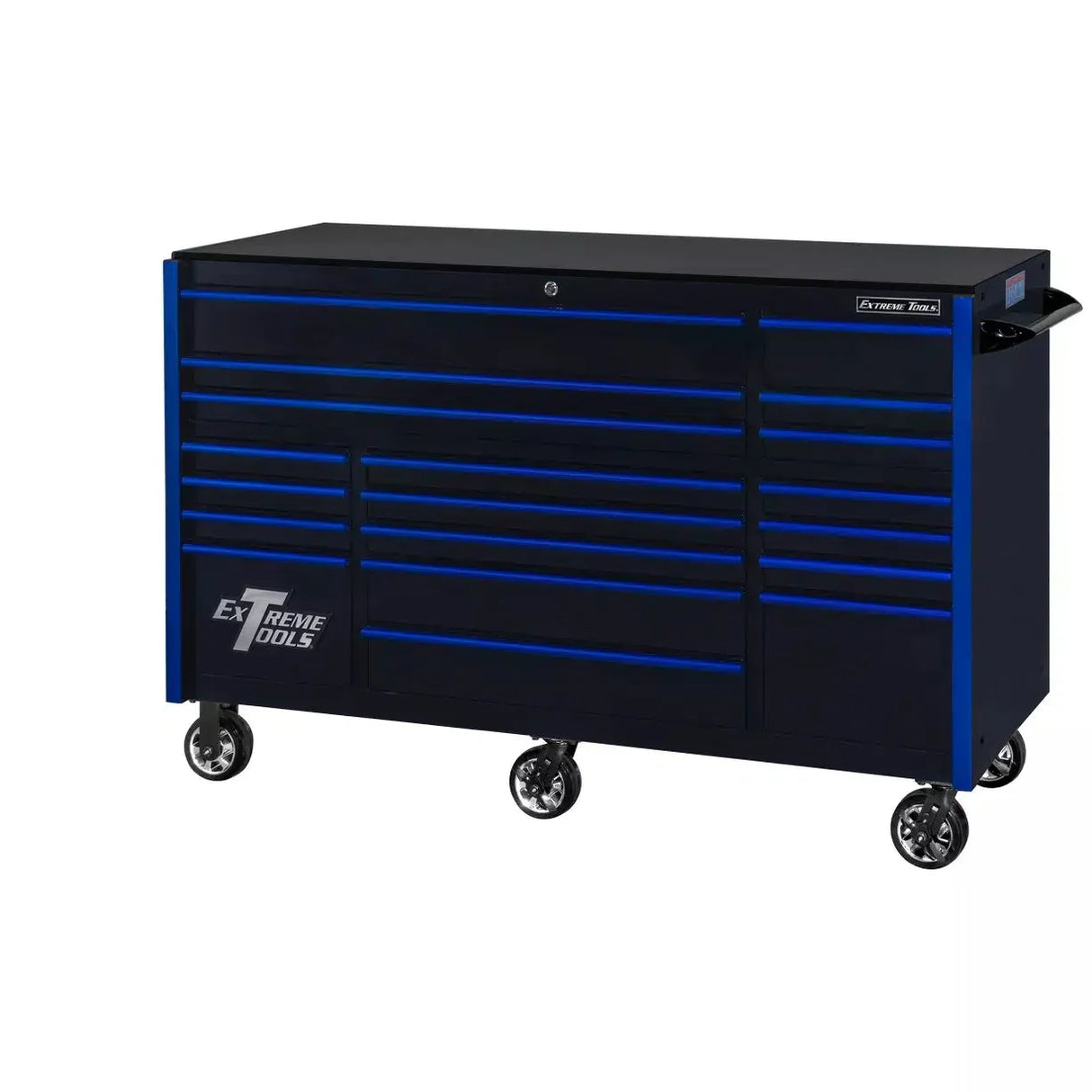 Extreme Tools RX Series 72"W x 30"D 19 Drawer Roller Cabinet - 250 lbs Slides