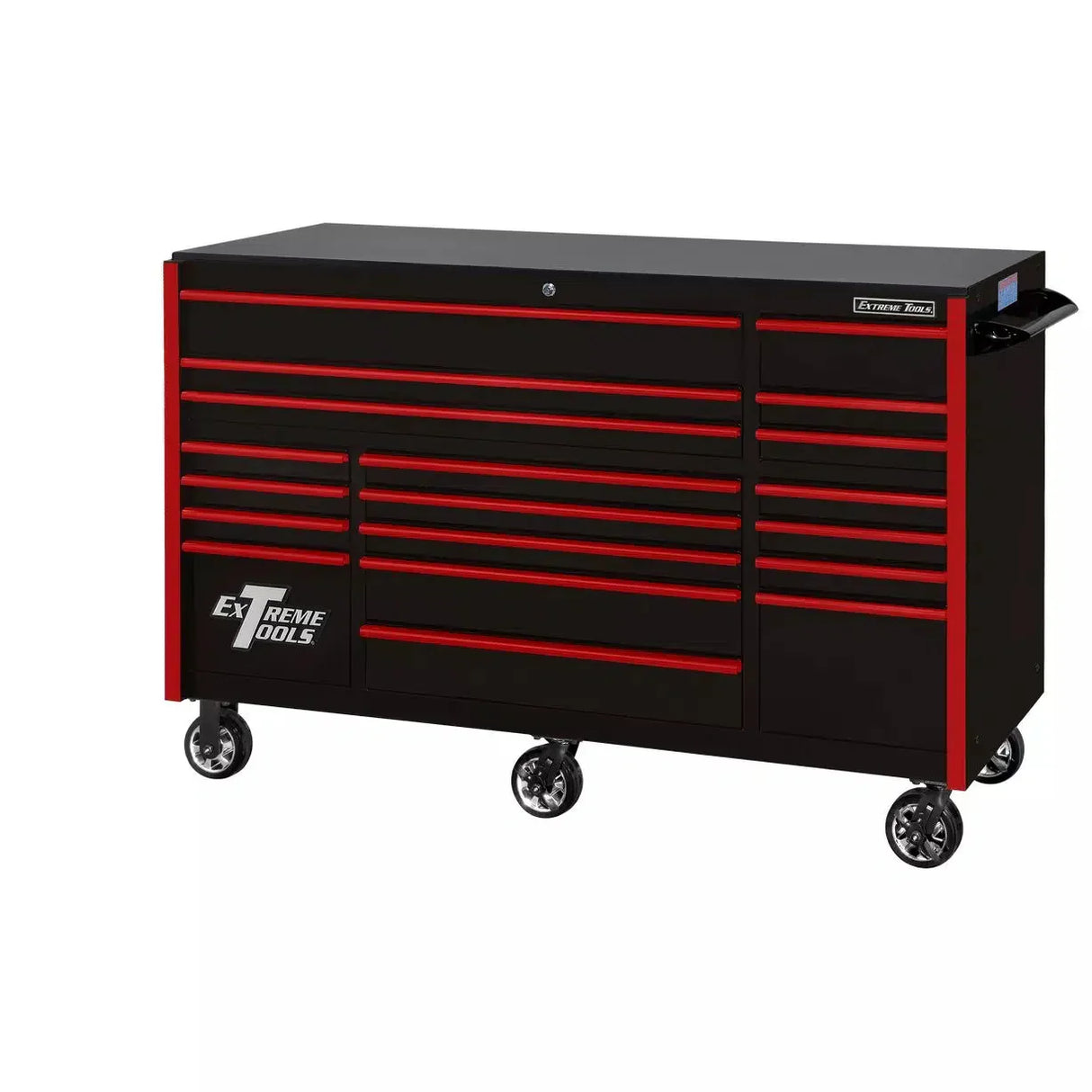 Extreme Tools RX Series 72"W x 30"D 19 Drawer Roller Cabinet - 250 lbs Slides