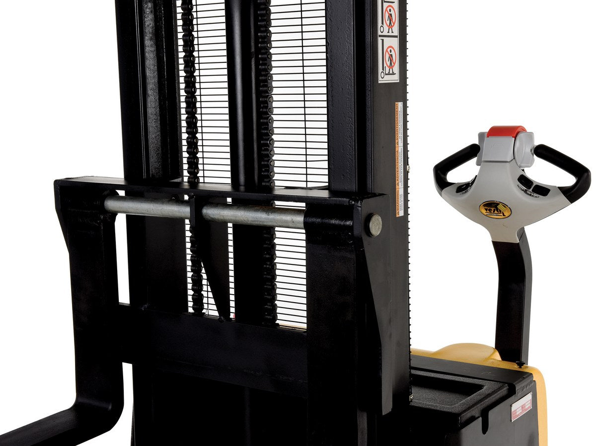 Vestil Double Mast Stackers with Powered Drive and Powered Lift