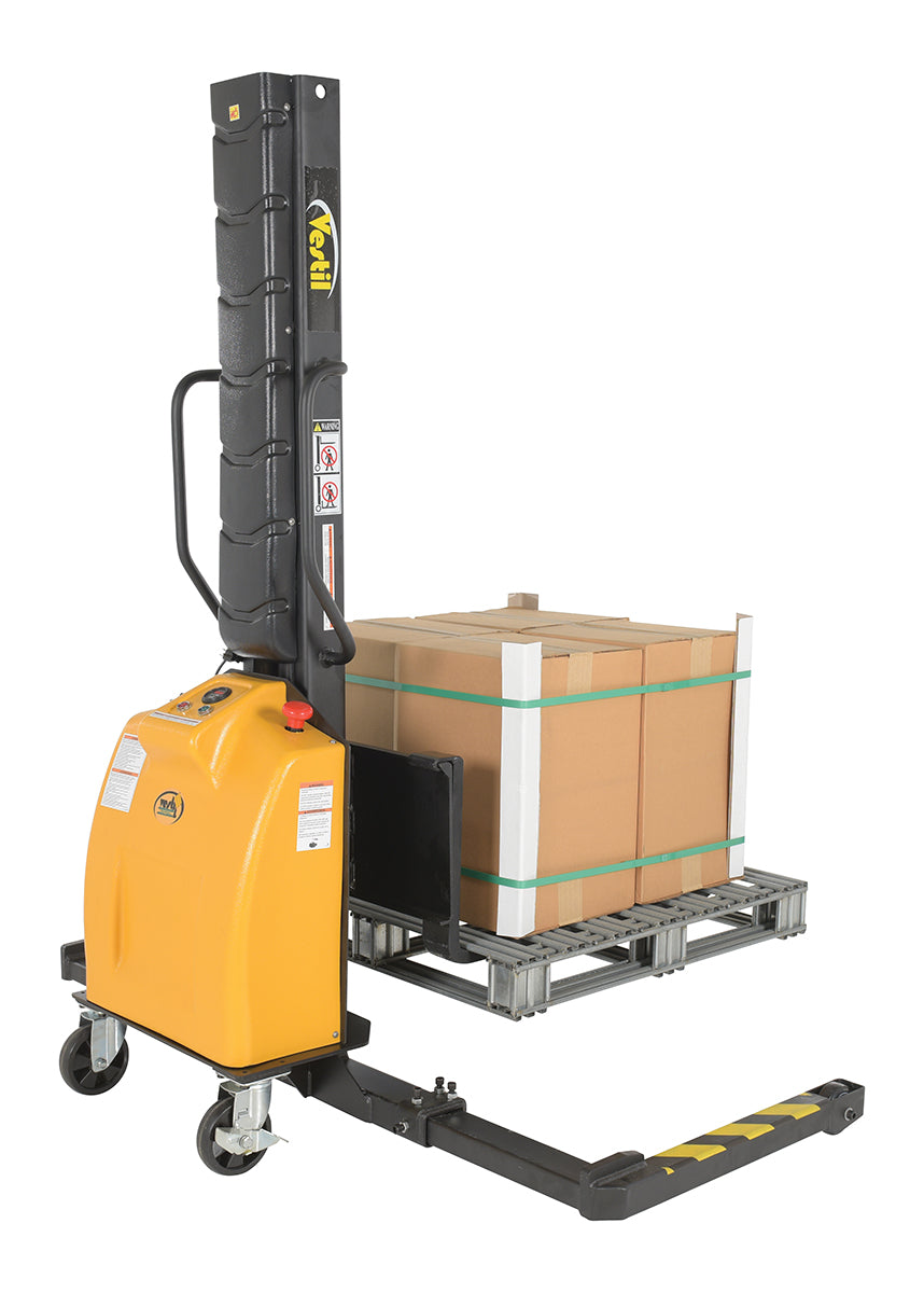 Vestil Narrow Mast Stackers with Powered Lift